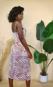 GRWN |Zebra slip dress